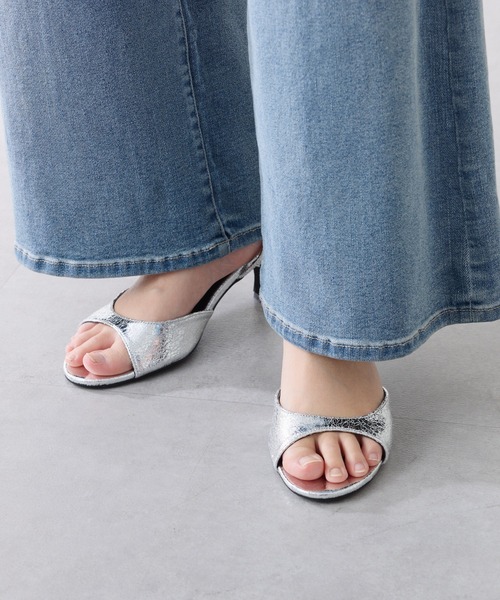 PAPILLONNER（パピヨネ）の「メタリックラウンドサンダル（サンダル・レディース・ブラック/シルバー・L/M/S）」の16枚目の写真