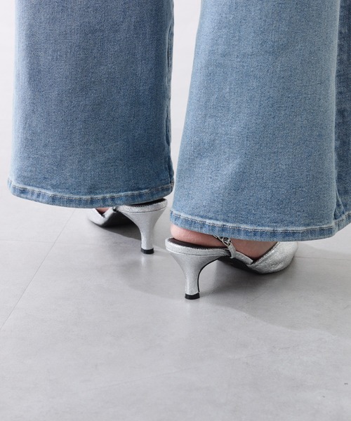 PAPILLONNER（パピヨネ）の「メタリックラウンドサンダル（サンダル・レディース・ブラック/シルバー・L/M/S）」の18枚目の写真