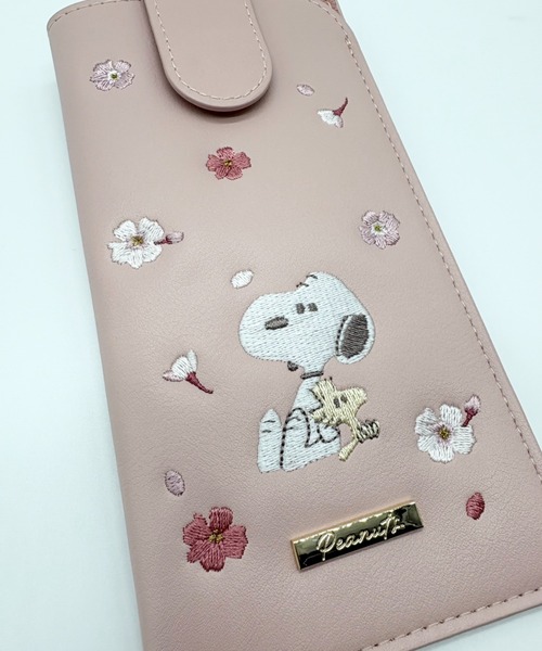 SNOOPY（スヌーピー）の「PEANUTS/ピーナッツ　さくらシリーズ　ストラップ付メガネケース（メガネ・レディース・ピンク/ホワイト・ONE SIZE）」の7枚目の写真