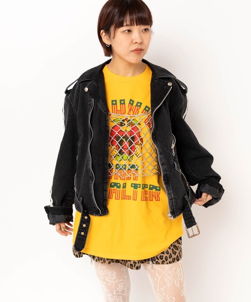 RNA（アールエヌエー）の「J2175 デニムBIGライダース（デニムジャケット・レディース・ブルー/ブラック・MEDIUM）」の3枚目の写真