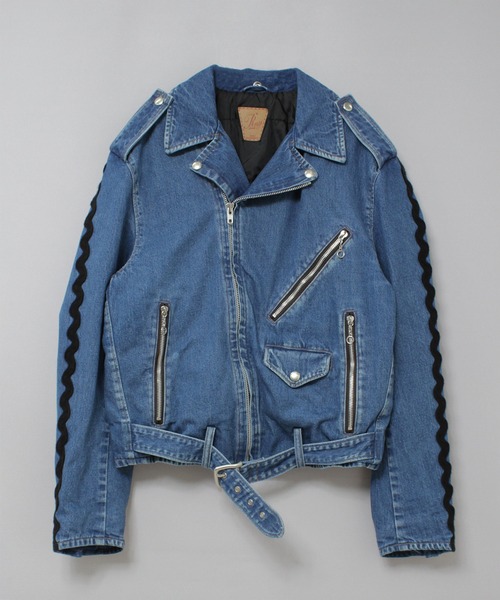 RNA（アールエヌエー）の「J2175 デニムBIGライダース（デニムジャケット・レディース・ブルー/ブラック・MEDIUM）」の8枚目の写真