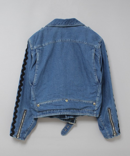 RNA（アールエヌエー）の「J2175 デニムBIGライダース（デニムジャケット・レディース・ブルー/ブラック・MEDIUM）」の9枚目の写真