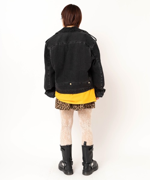 RNA（アールエヌエー）の「J2175 デニムBIGライダース（デニムジャケット・レディース・ブルー/ブラック・MEDIUM）」の12枚目の写真