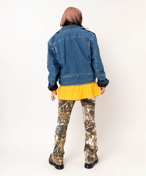 RNA（アールエヌエー）の「J2175 デニムBIGライダース（デニムジャケット・レディース・ブルー/ブラック・MEDIUM）」の15枚目の写真