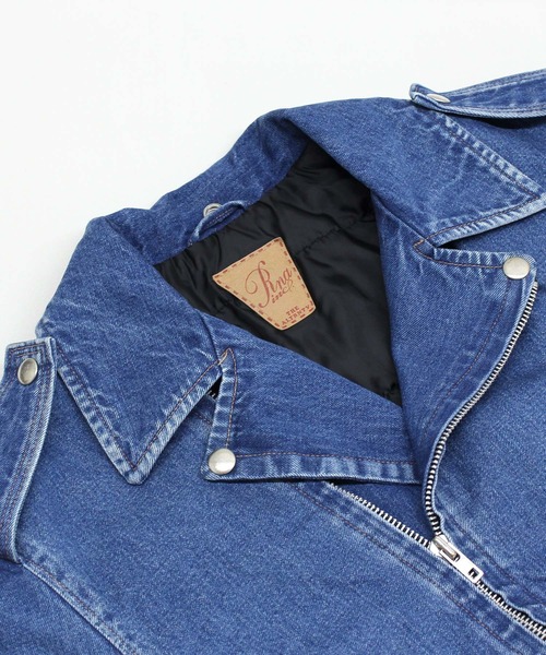 RNA（アールエヌエー）の「J2175 デニムBIGライダース（デニムジャケット・レディース・ブルー/ブラック・MEDIUM）」の20枚目の写真