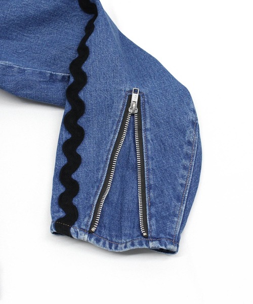 RNA（アールエヌエー）の「J2175 デニムBIGライダース（デニムジャケット・レディース・ブルー/ブラック・MEDIUM）」の22枚目の写真