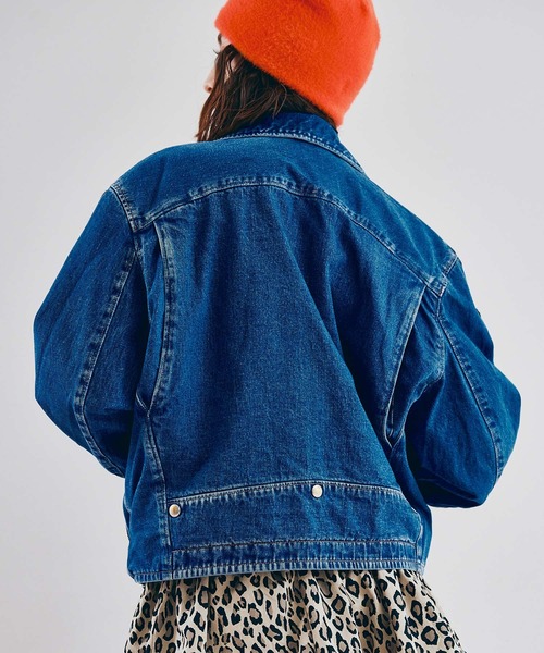 RNA(アールエヌエー)の「J2175 デニムBIGライダース(デニムジャケット・レディース・ブルー/ブラック・MEDIUM)」の8枚目の写真