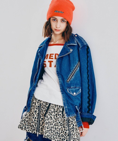 RNA(アールエヌエー)の「J2175 デニムBIGライダース(デニムジャケット・レディース・ブルー/ブラック・MEDIUM)」の10枚目の写真