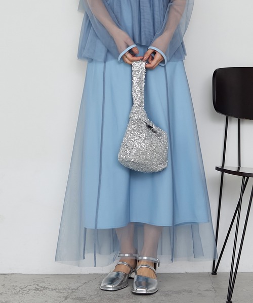 forksy.（フォルクシー）の「【forksy.】【オケージョン対応】スパンコールワンハンドルバッグ（ハンドバッグ・レディース・ダークブラウン/ホワイト/シルバー/ピンク・FREE）」の11枚目の写真