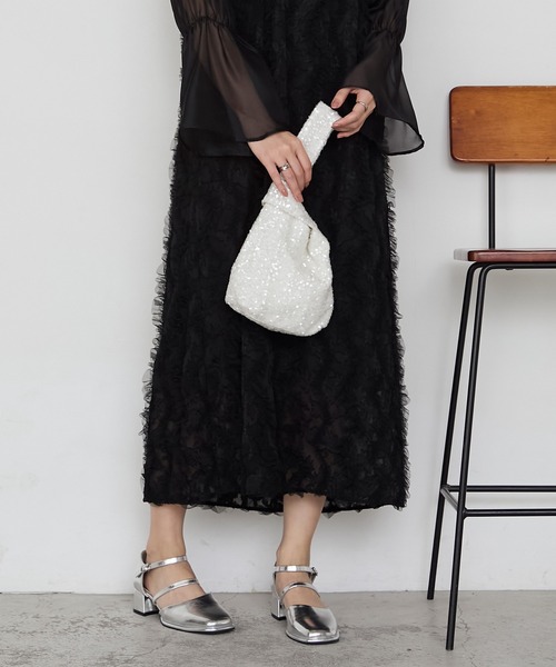 forksy.（フォルクシー）の「【forksy.】【オケージョン対応】スパンコールワンハンドルバッグ（ハンドバッグ・レディース・ダークブラウン/ホワイト/シルバー/ピンク・FREE）」の20枚目の写真