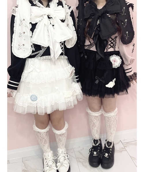 Jamie エーエヌケー（ジェイミーエーエヌケー）の「リメイクJK制服TOPS（シャツ/ブラウス・レディース・ピンク/ブラック・M）」の4枚目の写真