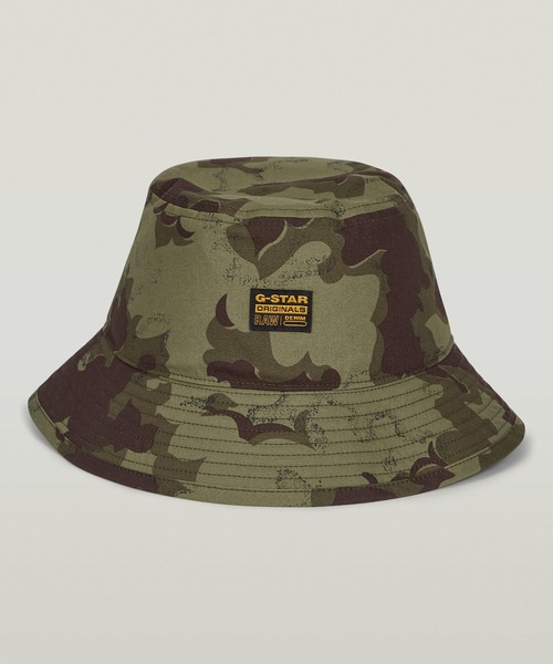 G-STAR(ジースター)の「ORIGINALS BUCKET HAT/ブランドロゴバケットハット/オリジナルカモ柄(ハット・メンズ・カモフラージュ・LARGE/MEDIUM)」の1枚目の写真