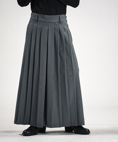NO ID.(ノーアイディ)の「【NO ID.】Hakama Pleats Trousers / ハカマ プリーツ トラウザーズ(スラックス・メンズ・ブラック/グレー・2/1)」の11枚目の写真