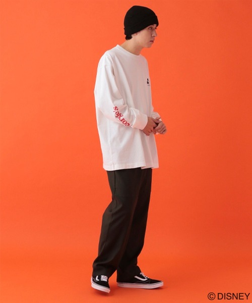 GEORGE'S(ジョージズ)の「【DISNEY】ミッキーマウス/ロンT【UNISEX】(Tシャツ/カットソー・メンズ・スミクロ/オフホワイト/サックスブルー・LARGE/MEDIUM)」の4枚目の写真