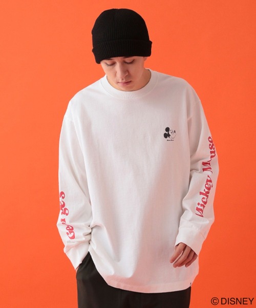 GEORGE'S(ジョージズ)の「【DISNEY】ミッキーマウス/ロンT【UNISEX】(Tシャツ/カットソー・メンズ・スミクロ/オフホワイト/サックスブルー・LARGE/MEDIUM)」の10枚目の写真
