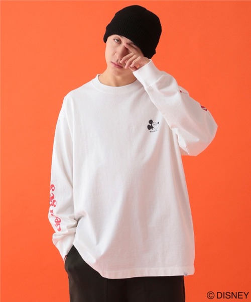 GEORGE'S(ジョージズ)の「【DISNEY】ミッキーマウス/ロンT【UNISEX】(Tシャツ/カットソー・メンズ・スミクロ/オフホワイト/サックスブルー・LARGE/MEDIUM)」の11枚目の写真