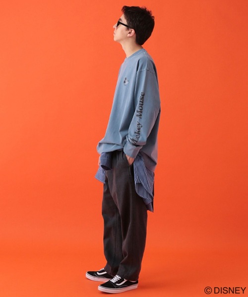 GEORGE'S(ジョージズ)の「【DISNEY】ミッキーマウス/ロンT【UNISEX】(Tシャツ/カットソー・メンズ・スミクロ/オフホワイト/サックスブルー・LARGE/MEDIUM)」の21枚目の写真