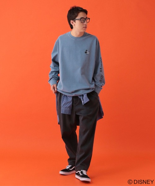 GEORGE'S(ジョージズ)の「【DISNEY】ミッキーマウス/ロンT【UNISEX】(Tシャツ/カットソー・メンズ・スミクロ/オフホワイト/サックスブルー・LARGE/MEDIUM)」の22枚目の写真