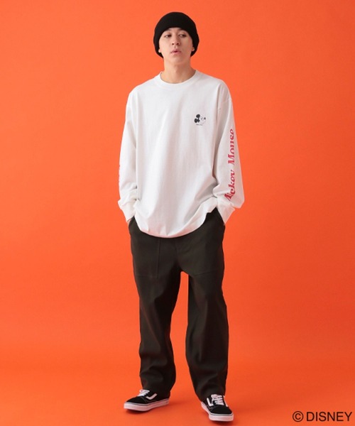 GEORGE'S(ジョージズ)の「【DISNEY】ミッキーマウス/ロンT【UNISEX】(Tシャツ/カットソー・メンズ・スミクロ/オフホワイト/サックスブルー・LARGE/MEDIUM)」の6枚目の写真