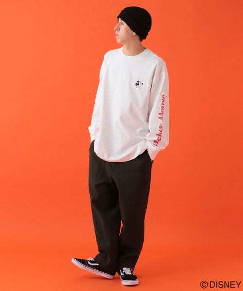 GEORGE'S(ジョージズ)の「【DISNEY】ミッキーマウス/ロンT【UNISEX】(Tシャツ/カットソー・メンズ・スミクロ/オフホワイト/サックスブルー・LARGE/MEDIUM)」の7枚目の写真