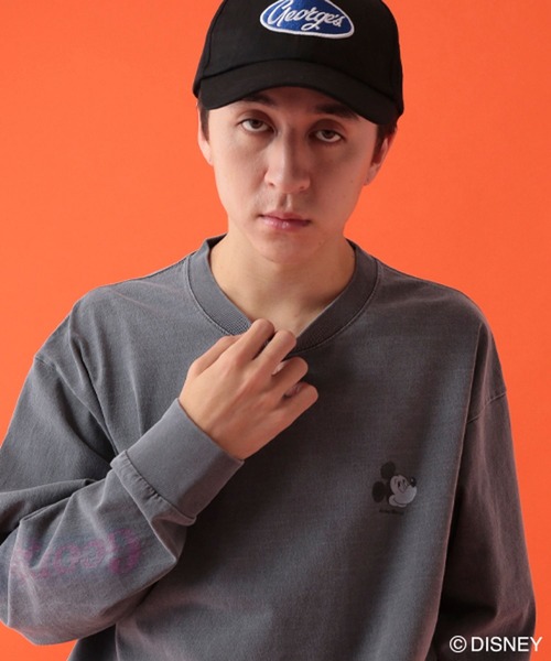 GEORGE'S(ジョージズ)の「【DISNEY】ミッキーマウス/ロンT【UNISEX】(Tシャツ/カットソー・メンズ・スミクロ/オフホワイト/サックスブルー・LARGE/MEDIUM)」の18枚目の写真