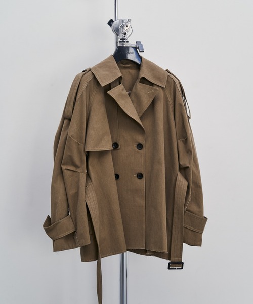 JOSE MOON(ジョゼムーン)の「OVER FLAME TRENCHCOAT/オーバーフレームトレンチコート(トレンチコート・レディース・ベージュ/グレー・36/38)」の18枚目の写真