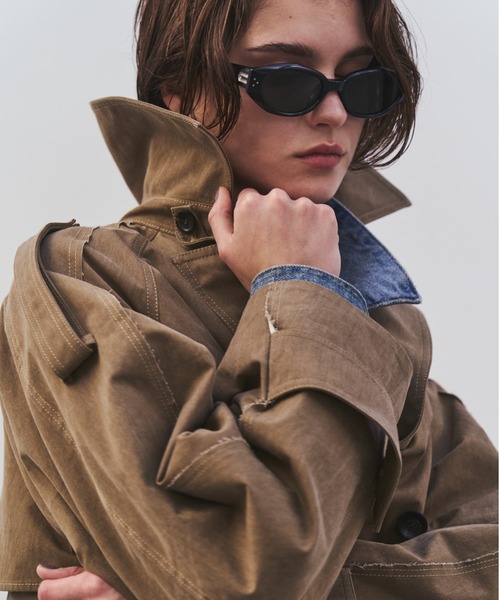 JOSE MOON(ジョゼムーン)の「OVER FLAME TRENCHCOAT/オーバーフレームトレンチコート(トレンチコート・レディース・ベージュ/グレー・36/38)」の9枚目の写真