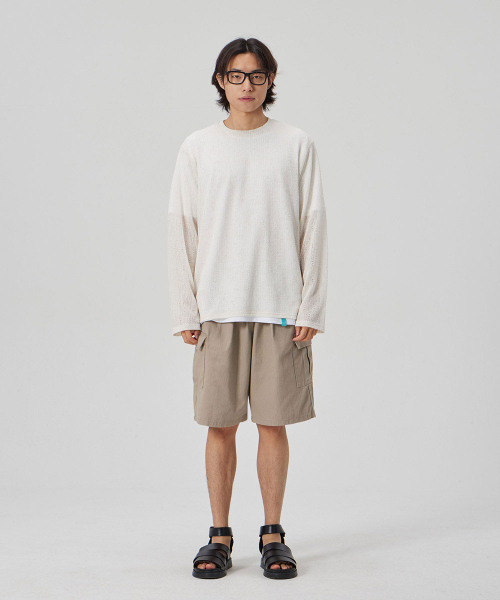 MAKEITTO(メイキット)の「6 POCKETS SEMI WIDE CARGO HALF PANTS_KHAKI(その他パンツ・メンズ・その他・MEDIUM/LARGE/X-LARGE)」の4枚目の写真
