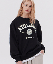 BSMT（ベースメントアーカイブ）の「オーバーサイズアスレチックスウェットシャツブラック（スウェット）」