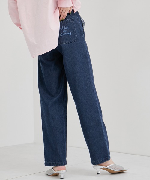 ノーリミット刺繍入りデニムパンツ 刺繍入りデニムパンツ/セットアップ対応（デニムパンツ）｜LE CERCLE
