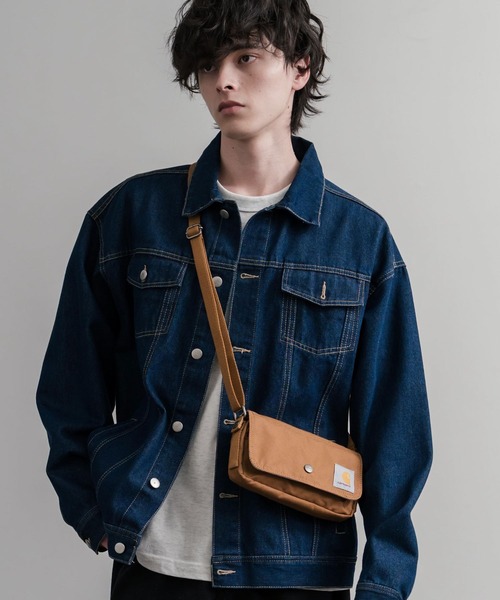 Carhartt（カーハート）の「Carhartt カーハート Crossbody Horizontal Bag 横型クロスボディバッグ/ワンポイントロゴ斜め掛けショルダーバッグ（ショルダーバッグ・メンズ・ブラック/ブラウン・FREE）」の9枚目の写真