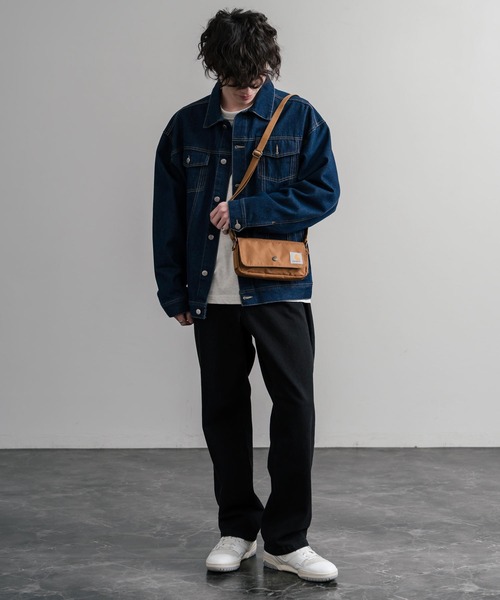 Carhartt（カーハート）の「Carhartt カーハート Crossbody Horizontal Bag 横型クロスボディバッグ/ワンポイントロゴ斜め掛けショルダーバッグ（ショルダーバッグ・メンズ・ブラック/ブラウン・FREE）」の11枚目の写真