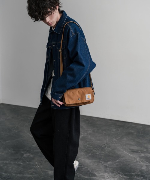 Carhartt（カーハート）の「Carhartt カーハート Crossbody Horizontal Bag 横型クロスボディバッグ/ワンポイントロゴ斜め掛けショルダーバッグ（ショルダーバッグ・メンズ・ブラック/ブラウン・FREE）」の12枚目の写真