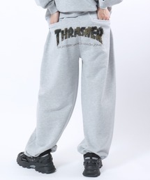 THRASHER(スラッシャー)ヒップロゴ スウェットパンツ/選べるロゴデザイン(ラインストーン・アップリケ・ファーロゴ)/ユニセックス