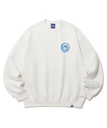 ISTKUNST | LOGO&SMILEY SWEATSHIRTS_WHITE(IK2DFMM440A)(スウェット)