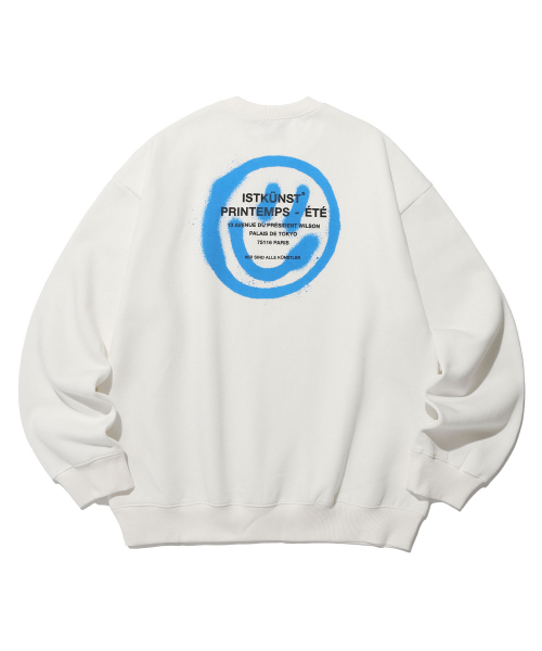 ISTKUNST(イストクンスト)の「LOGO&SMILEY SWEATSHIRTS_WHITE(IK2DFMM440A)(スウェット・レディース・その他・S/M/L)」の2枚目の写真