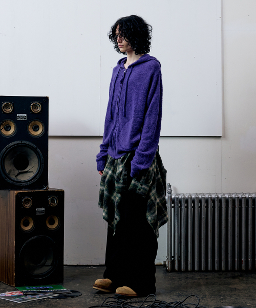THEVINYLHOUSE(ザバイニルハウス)の「ROUND POCKET KNIT ZIP-UP PURPLE(パーカー・メンズ・その他・S/M/L)」の3枚目の写真