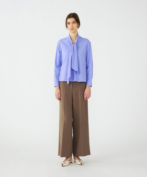 BALLSEY(ボールジィ)の「【WEB先行予約】ライトダブルクロス セミワイドパンツ(その他パンツ・レディース・ブラウン/ダークグレー・34/36)」の3枚目の写真