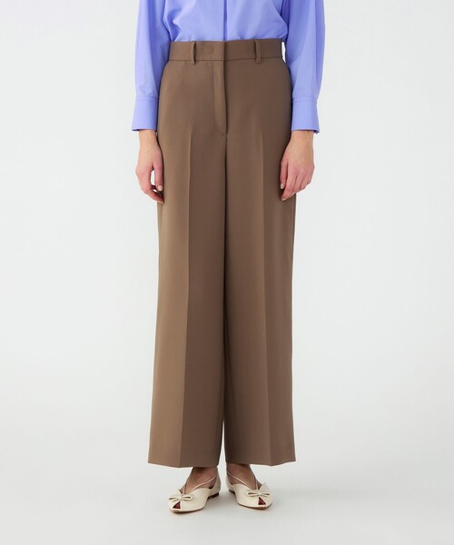 BALLSEY(ボールジィ)の「【WEB先行予約】ライトダブルクロス セミワイドパンツ(その他パンツ・レディース・ブラウン/ダークグレー・34/36)」の4枚目の写真