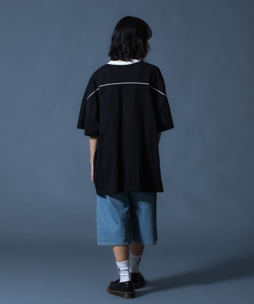 X-girl（エックスガール）の「FLAP POCKET SHORTS（デニムパンツ・レディース・ブラック/カモフラージュ/ライトインディゴブルー・XS/S/M）」の19枚目の写真