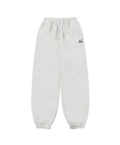 MUCENT（ムセント）の「デンバー ワイド スウェット ジョガーパンツ 男女共用 (6カラー)（スウェットパンツ・レディース・ホワイト/ブラック/ダークグリーン/グレー/ブルー・1/2）」の2枚目の写真