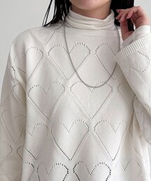 fredy emue | LINEN混ハート透かし柄ニット(ニット/セーター)