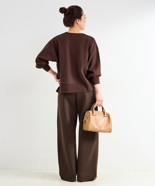 B.C STOCK(ベーセーストック)の「《3点セット》ジャカードロゴニットベルト付きダンボールパンツ(その他パンツ・レディース・チャコールグレー/ブラウン/コバルトブルー・FREE)」の9枚目の写真
