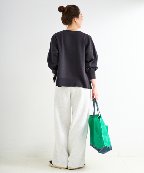 B.C STOCK(ベーセーストック)の「《3点セット》ジャカードロゴニットベルト付きダンボールパンツ(その他パンツ・レディース・チャコールグレー/ブラウン/コバルトブルー・FREE)」の12枚目の写真