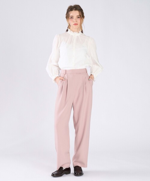 To b. by agnes b.（トゥービーバイアニエスベー）の「コットンローン フリルカラー ブラウス（シャツ/ブラウス・レディース・ホワイト・36/40/38）」の6枚目の写真