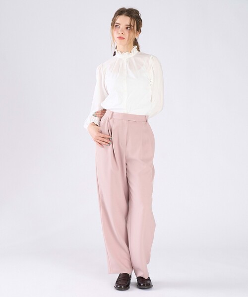 To b. by agnes b.（トゥービーバイアニエスベー）の「コットンローン フリルカラー ブラウス（シャツ/ブラウス・レディース・ホワイト・36/40/38）」の7枚目の写真