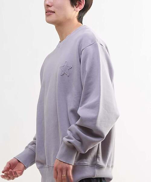 CONVERSE TOKYO（コンバーストウキョウ）の「STAR★ PATCH LETTERING SWEAT（スウェット・レディース・ブラック/グレー/ブルー/パープル・SMALL/MEDIUM）」の7枚目の写真