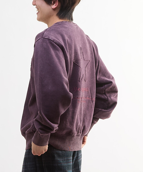 CONVERSE TOKYO（コンバーストウキョウ）の「STAR★ PATCH LETTERING SWEAT（スウェット・レディース・ブラック/グレー/ブルー/パープル・SMALL/MEDIUM）」の14枚目の写真