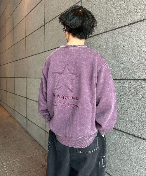 CONVERSE TOKYO（コンバーストウキョウ）の「STAR★ PATCH LETTERING SWEAT（スウェット・レディース・ブラック/グレー/ブルー/パープル・SMALL/MEDIUM）」の5枚目の写真