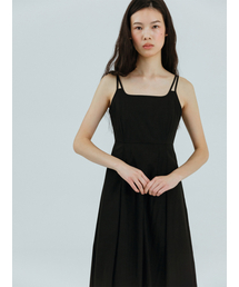 Slip Twin Strap Dress, Black